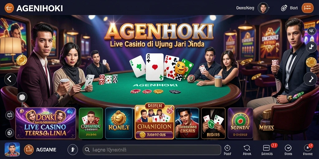 Tampilan gameplay menarik dan interaktif dari AGENHOKI Live Casino.