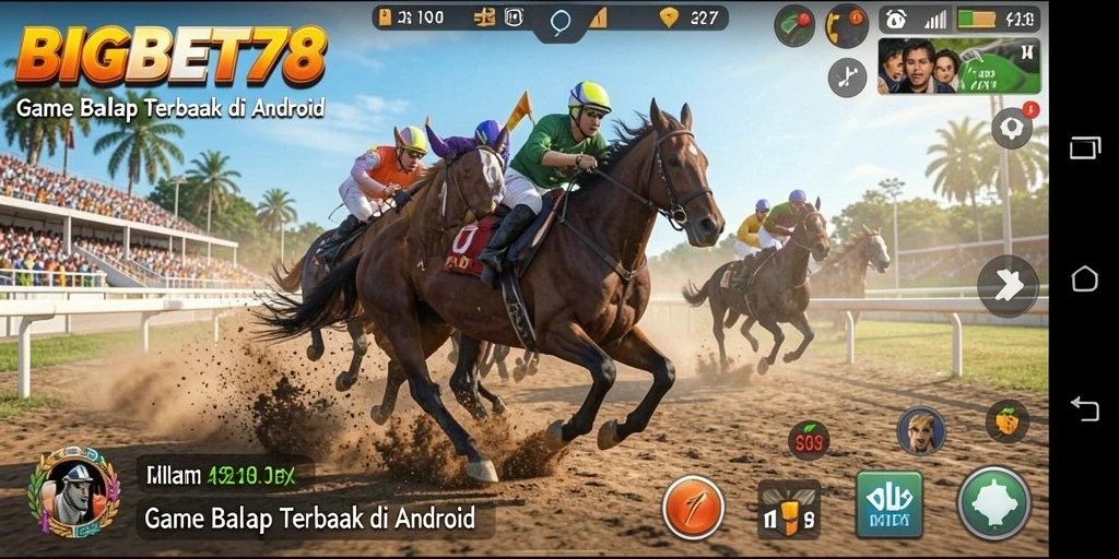 Tampilan aksi balapan yang mendebarkan di BIGBET78.