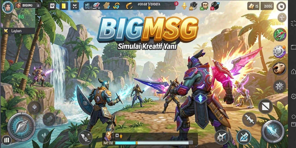 Tampilan gameplay yang mengasyikkan dan penuh dengan kreativitas.