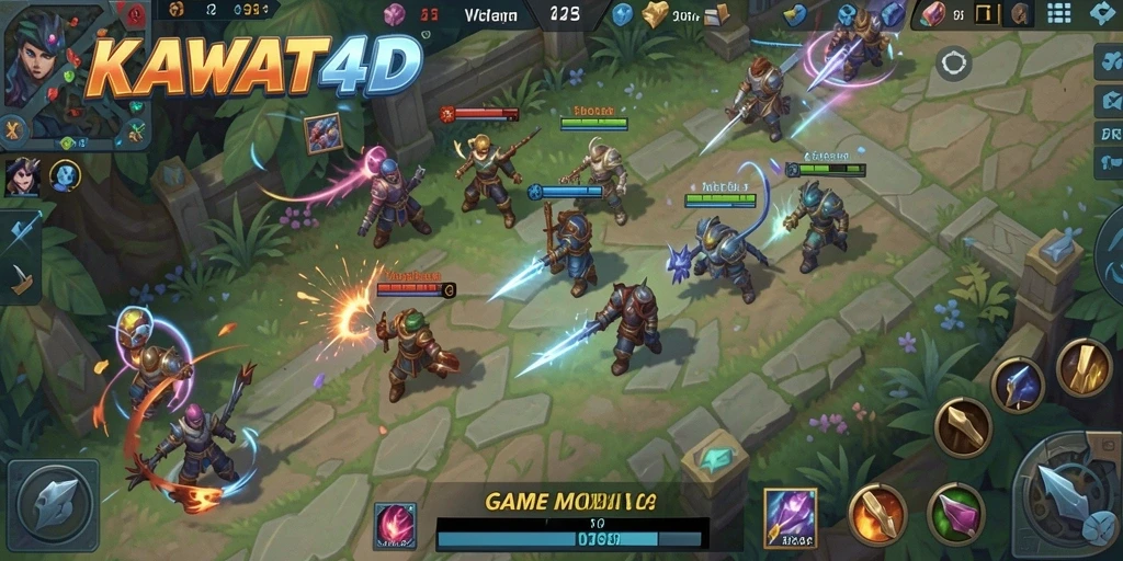 Gameplay seru dan dinamis dalam KAWAT4D MOBA.