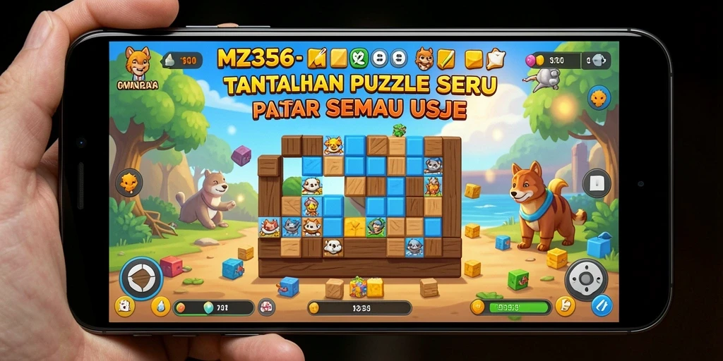 Tangkapan layar gameplay MZ356, menunjukkan tantangan puzzle yang menarik.