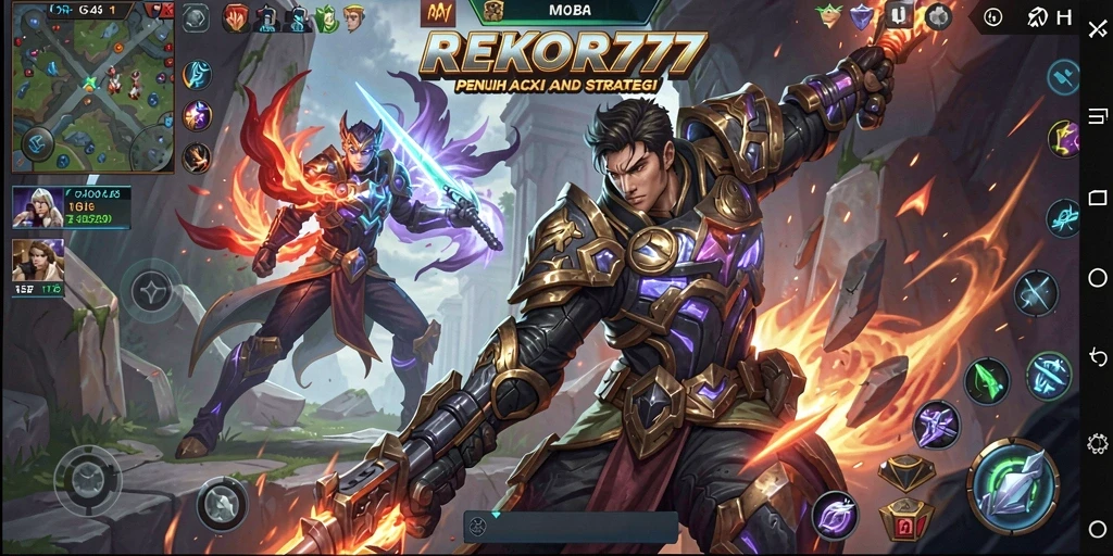 Screenshot gameplay REKOR777 dengan aksi pertarungan seru.
