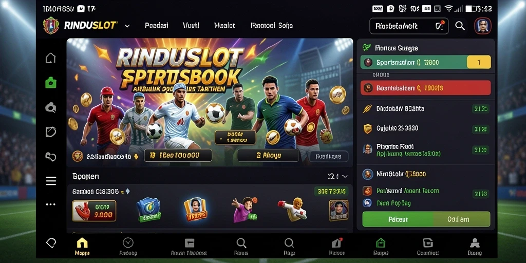 Tampilan gameplay RINDUSLOT menampilkan antarmuka taruhan yang menarik.