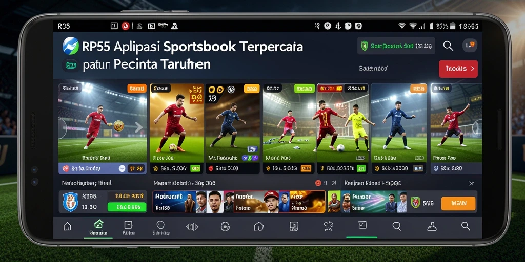 Tampilan menarik dari gameplay Sportsbook dalam RP55.