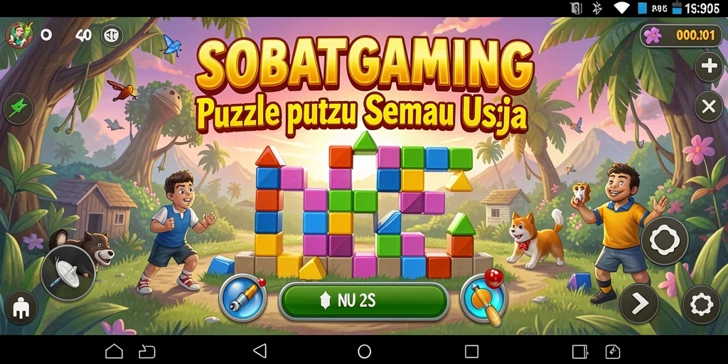 Tampilan gameplay seru di SOBATGAMING dengan berbagai teka-teki menantang.