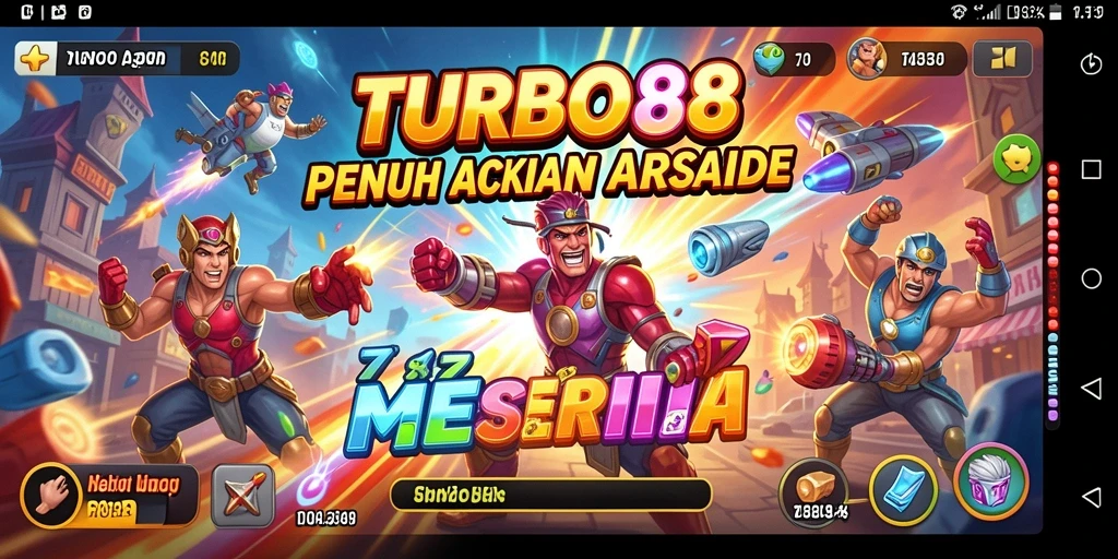 Screenshot utama TURBO88 menampilkan aksi gameplay Arcade yang mengasyikkan.
