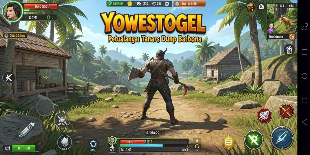 Screenshot gameplay YOWESTOGEL yang menampilkan dunia terbuka yang luas.