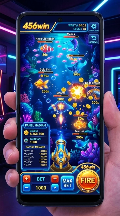 Tangkapan layar aplikasi 456win dengan menu yang user-friendly.